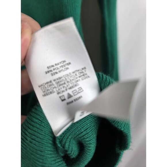 Express Womens Sweater Size Large Emerald Green V-Neck Soft Knit Long Sleeve Top - Picture 8 of 10